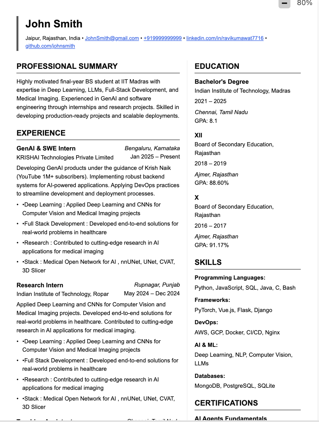 Resume Template 3